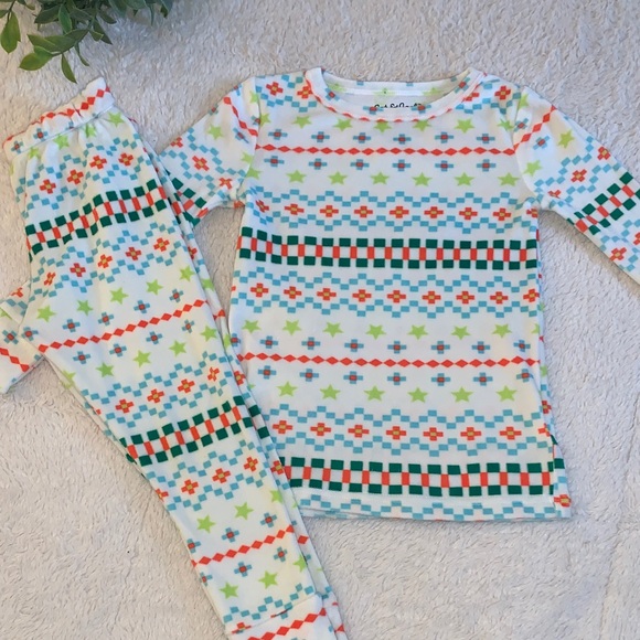 Cat & Jack 3T Comfy Fleece Pajama Set EUC Pajamas - Picture 1 of 8
